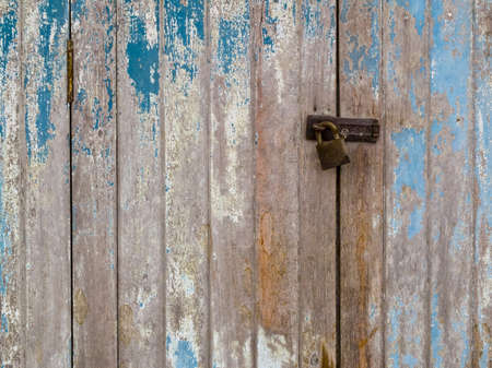 An old wooden doorの写真素材