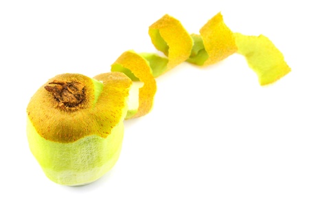 kiwi isolated on white backgroundの写真素材