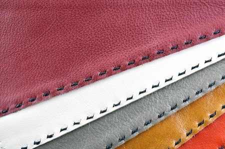 colorful leather texture for backgroundの写真素材