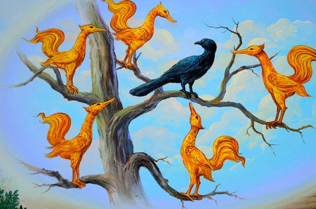 CHIANG MAI, THAILAND - Old urban life painting art on temple wall at Wat Pa Pao(Pa Pao temple)のeditorial素材