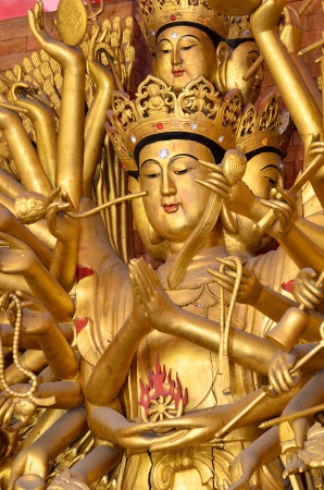 CHIANG MAI, THAILAND - Goddess of mercy Guan yin statue at San Jao Mae Guan Yim (Guan Yim temple)の写真素材
