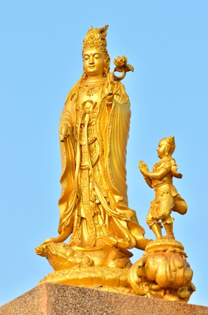 CHIANG MAI, THAILAND - APR 6: Goddess of mercy Guan yin statue at San Jao Mae Guan Yim (Guan Yim temple) on Apr 6, 2012 in Chiang Mai, Thailand.のeditorial素材