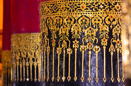 Art detail in Wat Prathat Changkam, Nan Province Thailandの写真素材