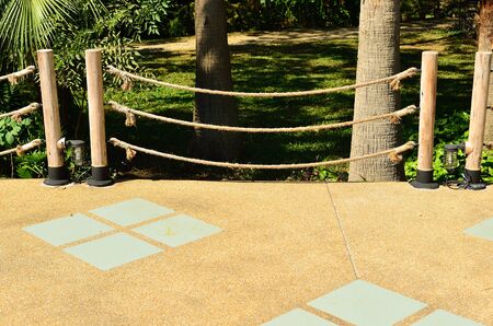 Brown rope tied together, safety and securityの写真素材