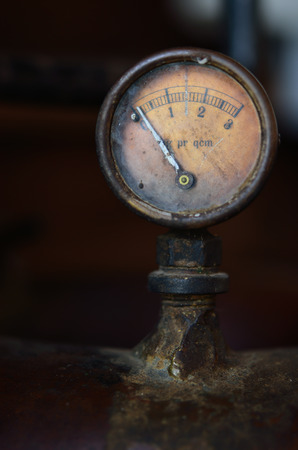 Old pressure  guage, load meter unitの写真素材