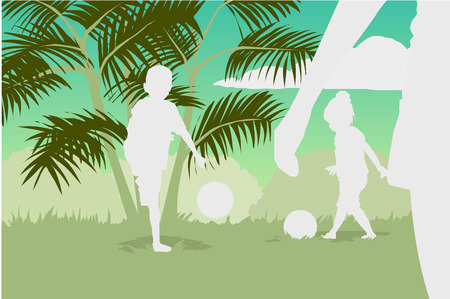 Eco green grass and the seedlings are grassy.with shadow of family.のイラスト素材