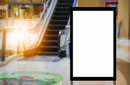 Blank billboard posters in the shopping mall,Empty advertising billboard.の写真素材
