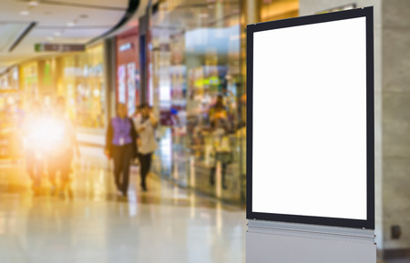 Blank billboard posters in the shopping mall,Empty advertising billboard.の写真素材