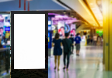 Blank billboard posters in the shopping mall,Empty advertising billboard.の写真素材