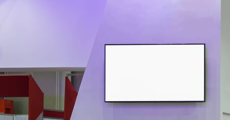 Blank billboard posters in the airport,Empty advertising billboard at aerodrome.の写真素材