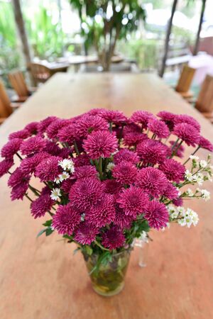 Flowers on the tableの写真素材