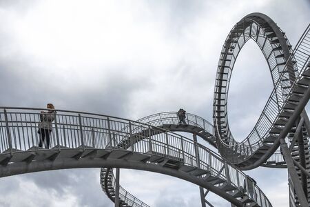 The intricate, walk-in sculpture Tiger & Turtleの写真素材