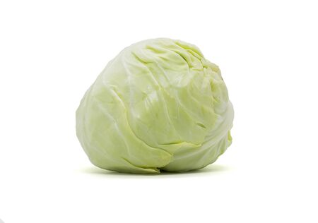 cabbage isolated on white background with clipping pathの写真素材