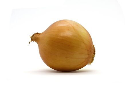 Onions isolated on white background with clipping pathの写真素材
