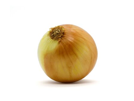 Onions isolated on white background with clipping pathの写真素材