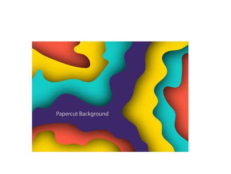 Paper cut background free form shape,free form shape abstract background,abstract background, free form shapeのイラスト素材