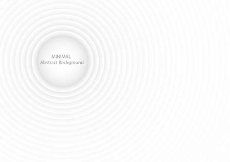 minimal circle white abstract background,Concentric circle. Illustration for sound wave. Abstract circle line pattern. Black and white graphicsのイラスト素材