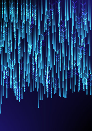 abstract background vector design graphic technology digital algorithm ,network communication telecoms data internet online wireless ,blue light futuristic flow speed wave connection signal antennaのイラスト素材