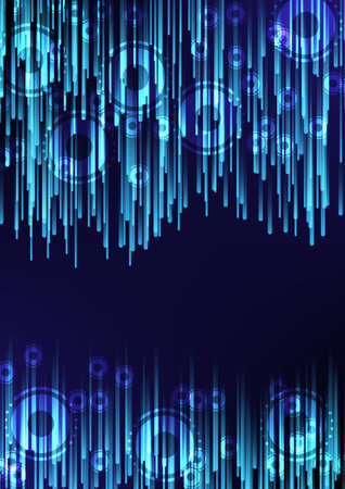 abstract background vector design graphic technology digital algorithm ,network communication telecoms data internet online wireless ,blue light futuristic flow speed wave connection signal antennaのイラスト素材