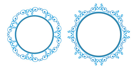 Vintage calligraphy decorative background, vector retro antique baroque blank border frame setのイラスト素材