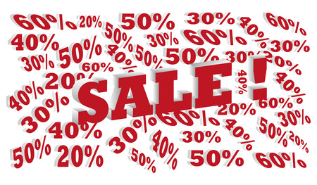 3d business text element sale background with percent discount vector patternのイラスト素材