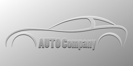 vector sport car silhouette symbol business company emblem isolated element auto logo iconのイラスト素材