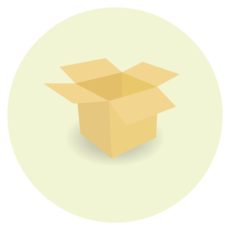 isometric recycle cardboard bin carton box iconのイラスト素材