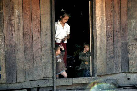 Lao is the country in asian,people are very nice Tody tourism in laoのeditorial素材