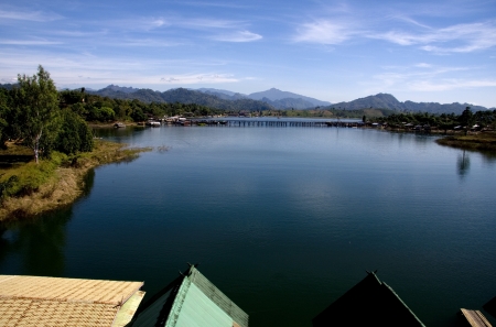 The Impression of Atmosphere  Cool  Blue Sky, Silence River and White Cloud at sunrise  の写真素材