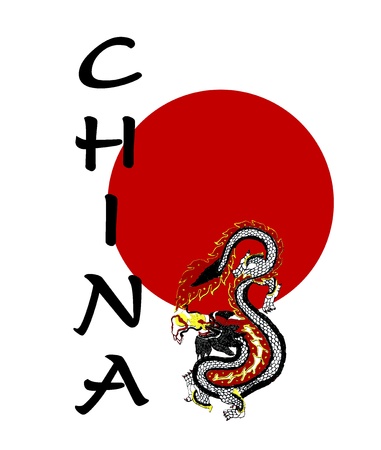 Red Color, Dragon are Tradition of Chineseの写真素材