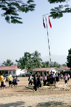 Lao Children in action at Loa Village , lao is Country in AEC.のeditorial素材