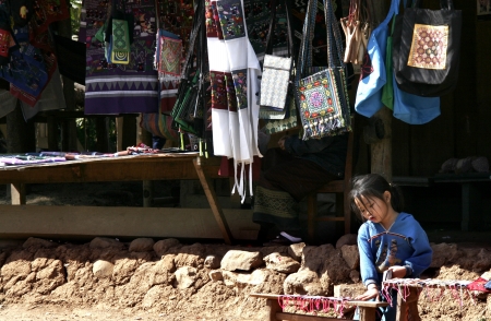 Lao Children in action at Loa Village , lao is Country in AEC.のeditorial素材