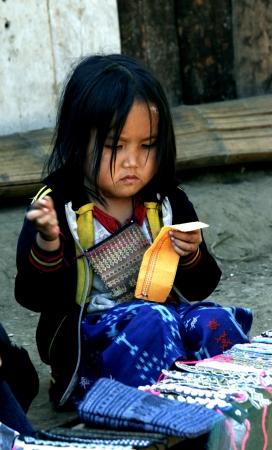 Lao Children in action at Loa Village , lao is Country in AEC.のeditorial素材