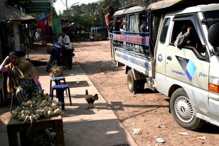 Lao Tour by bus,car,on The old Road, or Backpack is challenge Tour.のeditorial素材