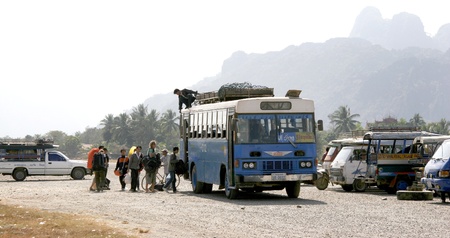 Lao Tour by bus,car,on The old Road, or Backpack is challenge Tour.のeditorial素材
