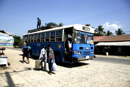 Lao Tour by bus,car,on The old Road, or Backpack is challenge Tour.のeditorial素材