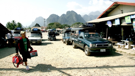 Lao Tour by bus,car,on The old Road, or Backpack is challenge Tour.のeditorial素材