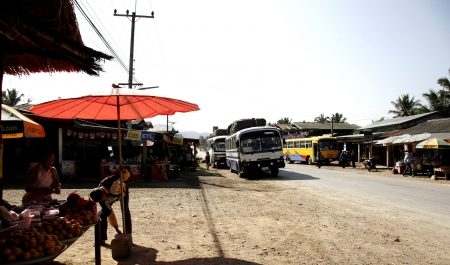 Lao Tour by bus,car,on The old Road, or Backpack is challenge Tour.のeditorial素材