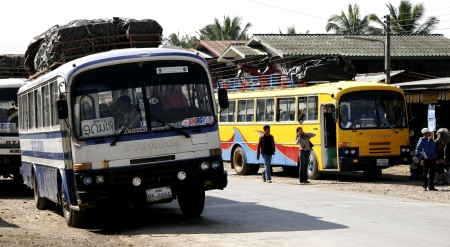 Lao Tour by bus,car,on The old Road, or Backpack is challenge Tour.のeditorial素材