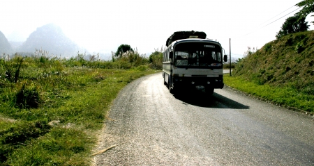Lao Tour by bus,car,on The old Road, or Backpack is challenge Tour.のeditorial素材