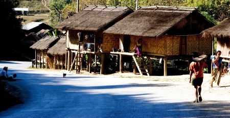 THe Viilage,Town,House and People in Lao Life Styleのeditorial素材