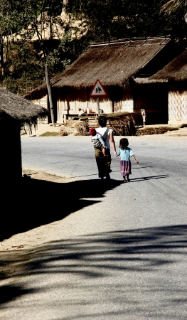 THe Viilage,Town,House and People in Lao Life Styleのeditorial素材