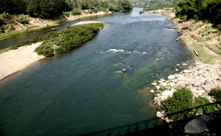 The Lao Lanscape is Nature with More Mountain, River and The Old Vallage and The Old Town.の写真素材