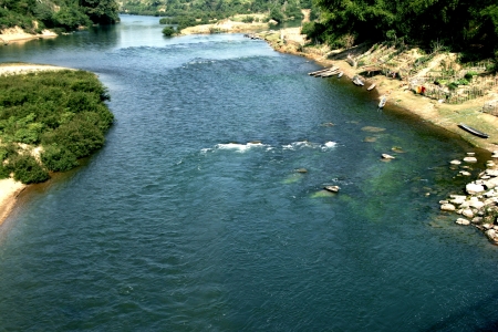 The Lao Lanscape is Nature with More Mountain, River and The Old Vallage and The Old Town.の写真素材