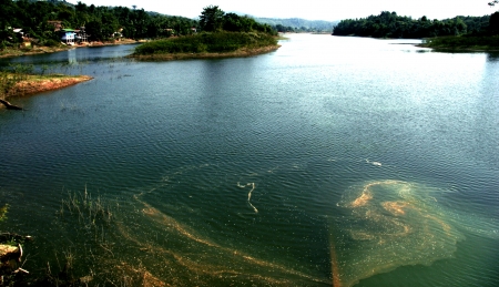 The Lao Lanscape is Nature with More Mountain, River and The Old Vallage and The Old Town.の写真素材