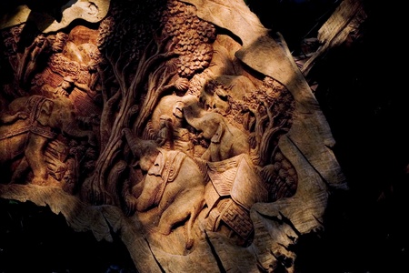 The Handicraft ,Hand Made with wood made from Thailand の写真素材