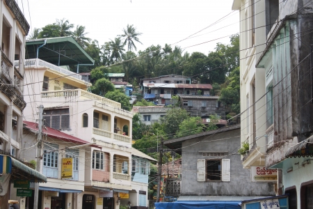 Lifestyle of Myanmar People in Victoria Point iSland.People still wear sarong and worship Buddhismのeditorial素材