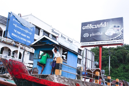 Victoria Point Harbour For transport and tourist to Ranong Province Thailand.のeditorial素材