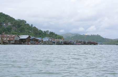 Victoria Point Harbour For transport and tourist to Ranong Province Thailand.の写真素材