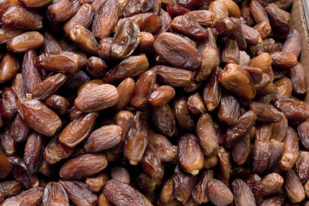 Pile of Date Palm in tray .Full in frame shot.close-up shot.